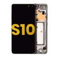 OLED Assembly With Frame Compatible For Samsung Galaxy S10 5G (Refurbished) (Crown Silver)