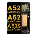 OLED Assembly With Frame Compatible For Samsung Galaxy A52 4G (A525 / 2021) / A52 5G (A526 / 2021) / A52S 5G (A528 / 2021) (Refurbished) (Awesome Blue)