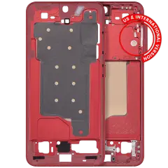 Mid-Frame Housing Compatible For Samsung Galaxy S25 5G (US & International Version) (Coral Red)