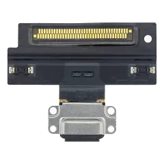 Charging Port Flex Cable Compatible For iPad Air 3 (Soldering Required) (Premium) (Black)