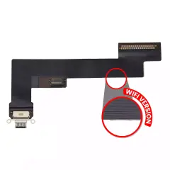 Charging Port Flex Cable Compatible For iPad Air 4 (WiFi Version) (Used OEM Pull: Grade A) (Black)