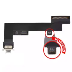 Charging Port Flex Cable Compatible For iPad Air 4 / iPad Air 5 (4G Version) (Used OEM Pull: Grade A) (White)