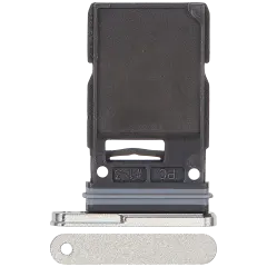 Single Sim Card Tray Compatible For Samsung Galaxy S25 Ultra (Titanium White Silver)