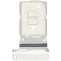 Dual Sim Card Tray Compatible For Samsung Galaxy S25 Ultra (Titanium White Silver)
