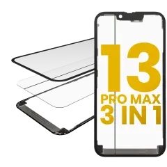 3 in 1 (Glass With OCA Pre-Installed + Frame) Compatible For iPhone 13 Pro Max (OCA Master)