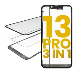 3 in 1 (Glass With OCA Pre-Installed + Frame) Compatible For iPhone 13 Pro (OCA Master)