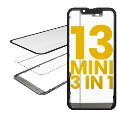 3 in 1 (Glass With OCA Pre-Installed + Frame) Compatible For iPhone 13 Mini (OCA Master)