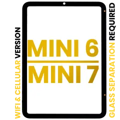Digitizer Compatible For iPad Mini 6 (2021) / Mini 7 (2024) (WiFi / Cellular) (Glass Separation Required) (Premium) (All Colors)