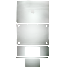 4in1 (Top, Bottom, Keyboard, Trackpad) Skin Compatible For MacBook Pro 13"(A1989 / Late 2018 / Early 2019) (A2159 / Mid 2019) (A1706 / Late 2016 / Mid 2017) (Silver)