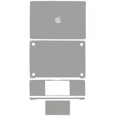 4in1 (Top, Bottom, Keyboard, Trackpad) Skin Compatible For MacBook Pro 13"(A2289 / Mid 2020) (Space Gray)