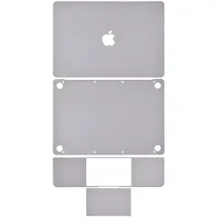 4in1 (Top, Bottom, Keyboard, Trackpad) Skin Compatible For MacBook Retina 12"(A1534 / Early 2015 / Early 2016 / Mid 2017) (Space Gray)