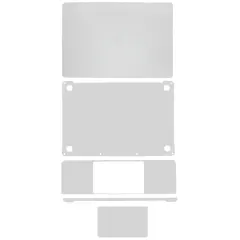 4in1 (Top, Bottom, Keyboard, Trackpad) Skin Compatible For MacBookPro 13"(A2251 / Mid 2020) (Silver)