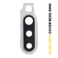 Back Camera Lens With Cover Bezel Ring Compatible For Samsung Galaxy A90 5G (A908 / 2019) (White)