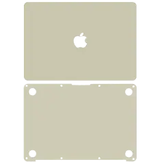 2 in 1 (Top and Bottom) Skin Compatible For MacBook Retina 12" (A1534 / Early 2015 / Early 2016 / Mid 2017) (Gold)