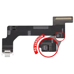 Charging Port Flex Cable Compatible For iPad 10 (2022) (Cellular) (Premium) (Silver)