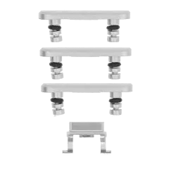 Hard Buttons (Power / Volume / Switch) Compatible For iPhone 8 Plus (Silver)