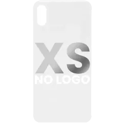 Back Cover Glass Compatible For iPhone XS (No Logo) (Silver)
