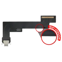 Charging Port Flex Cable Compatible For iPad Air 4 (WiFi Only) (Aftermarket Plus) (White)