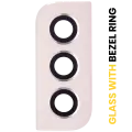 Back Camera Lens With Bezel Ring Compatible For Samsung Galaxy S22 / S22 Plus (Pink Gold)