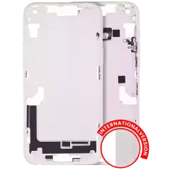 Mid-Frame Housing With Power And Volume Button Compatible For iPhone 14 Plus (International Version) (Used OEM Pull: Grade C) (Starlight)