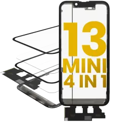 4 in 1 Short Flex (Digitizer Touch With Glass + OCA + Frame Pre-installed) Compatible For iPhone 13 Mini (OCA Master)