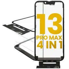 4 in 1 Short Flex (Digitizer Touch With Glass + OCA + Frame Pre-installed) Compatible For iPhone 13 Pro Max (OCA Master)