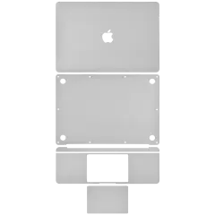 4in1 (Top, Bottom, Keyboard, Trackpad) Skin Compatible For MacBook Air 13"Retina (A1932 / Late 2018 / Early 2019) (A2179 / Early 2020) (Silver)