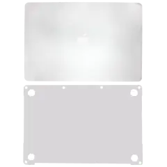 2 in 1 (Top and Bottom) Skin Compatible For MacBook Pro 13" (A1989 / Late 2018 / Early 2019) (A2159 / Mid 2019) (A1706 / Late 2016 / Mid 2017) (Silver)