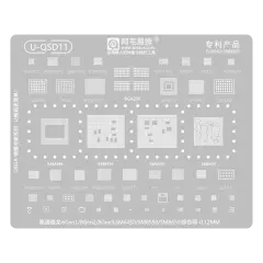 BGA Reballing Stencil U-QSD11 Compatible For Samsung Galaxy S23 (SM6450 / SM8550 / SM8650)