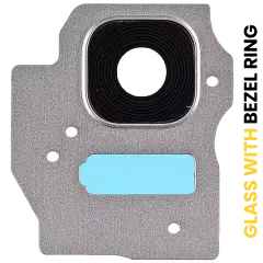 Back Camera Lens With Bezel Ring Compatible For Samsung Galaxy S8 Plus (Arctic Silver)