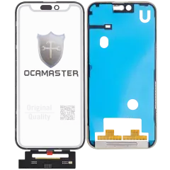 4 in 1 Short Flex (Digitizer Touch With Glass + OCA + Frame Pre-installed) Compatible For iPhone 15 Pro Max (OCA Master)