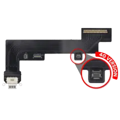 Charging Port Flex Cable Compatible For iPad Air 4 / iPad Air 5 (Cellular) (Aftermarket Plus) (White)