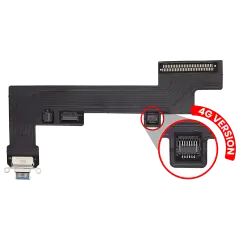 Charging Port Flex Cable Compatible For iPad Air 5 (Cellular) (Aftermarket Plus) (Blue)