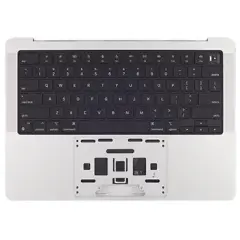 Top Case Assembly With Battery And Keyboard Compatible For MacBook Pro 14" (A2442 / Late 2021) / Pro 14" (A2779 / Early 2023) (Genuine OEM) (US Keyboard) (Silver)