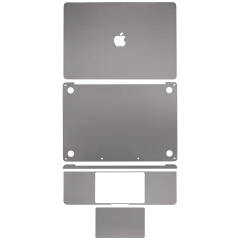 4in1 (Top, Bottom, Keyboard, Trackpad) Skin For Macbook Pro 13" (A2338 / Late 2020) (M1) (Space Gray)